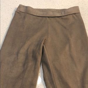 Tan suede leggings